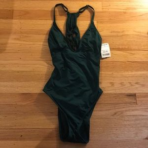 Forest green one piece swimsuit
